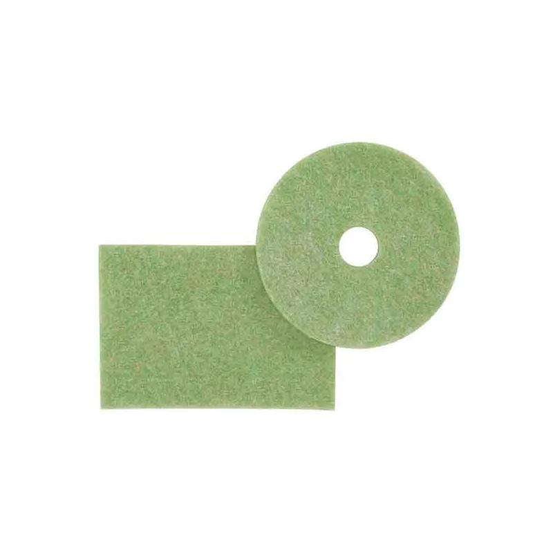 3M™ TopLine 5000 Scrubbing Pad 13X1 IN Green Non-Woven Polyester Fiber 175-600 RPM Center Hole 5/Case