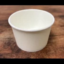 Victoria Bay Hot Food Container Base 4 OZ PE Coated Paper White 75MM 1000/Case