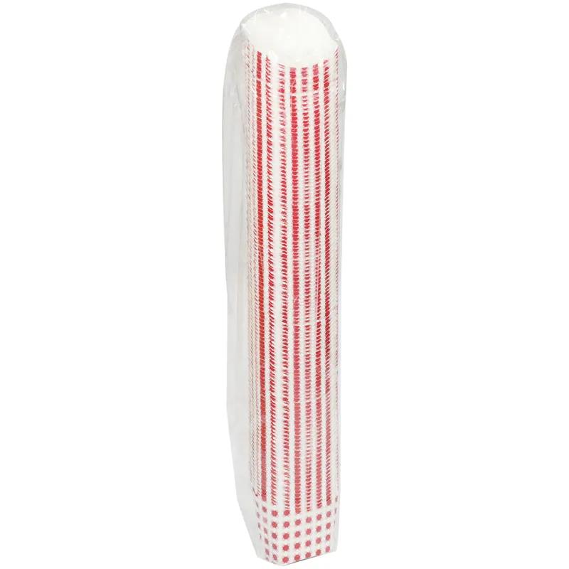 French Fry Take-Out Container Small (SM) 2.5 OZ 3.28X1.65X3.90 IN Paperboard White Red Basket Weave 1000/Case