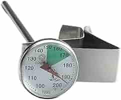 Comark Instruments Espresso Coffee Thermometer 1X5 IN 100F to 200F Includes Stainless Steel Clip and 5IN Stem 1/Each
