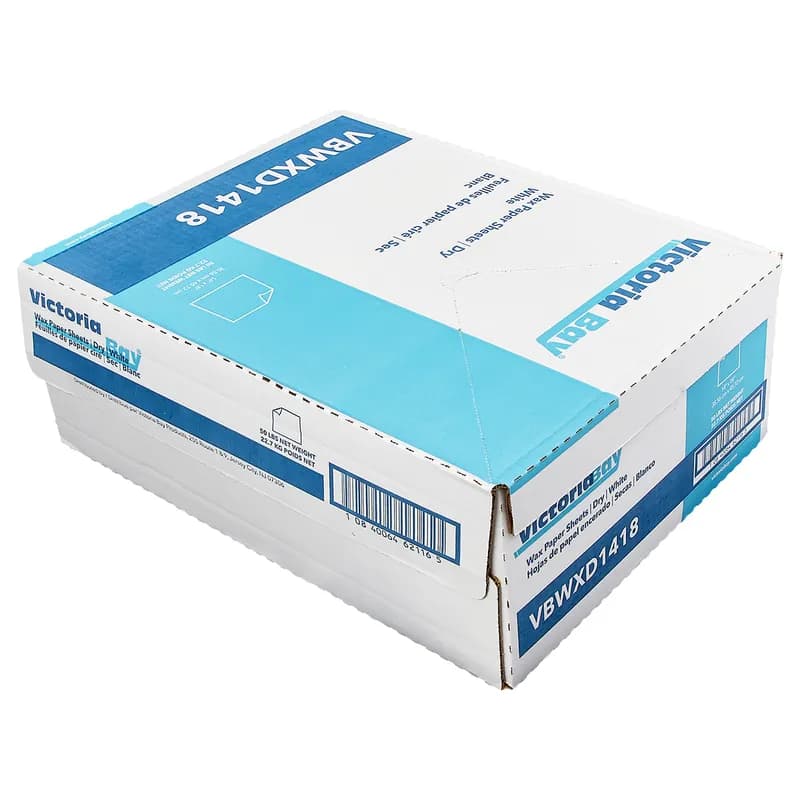 Victoria Bay Sheet 14X18 IN Dry Wax Paper White Microwave Safe Freezer Safe 50 LB 2200 Sheets/Pack