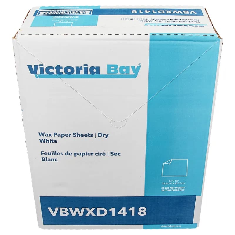 Victoria Bay Sheet 14X18 IN Dry Wax Paper White Microwave Safe Freezer Safe 50 LB 2200 Sheets/Pack