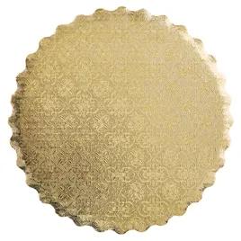Victoria Bay Cake Circle 9 IN Paper Gold Round Scalloped 200/Case