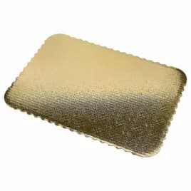 Victoria Bay Cake Board 1/4 Size Paper Gold Rectangle Scalloped 100/Case