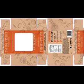 Pot Pie Take-Out Box 6X6X2.5 IN Square 150/Case
