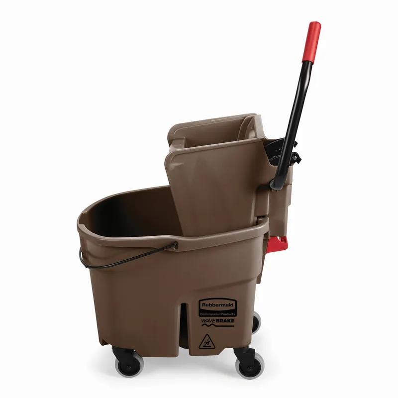 WaveBrake® Mop Bucket & Wringer 35 QT Plastic Brown Side Press 1/Case