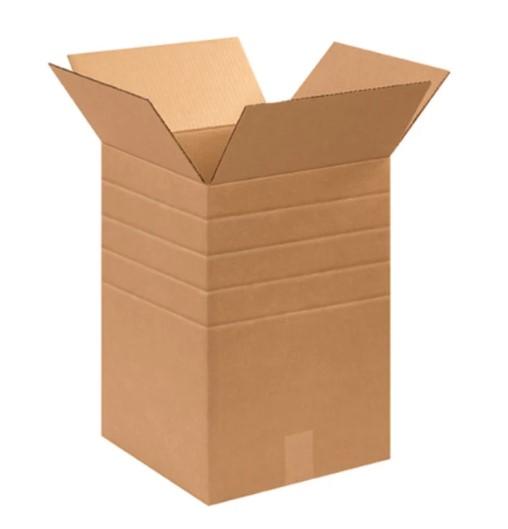 Box Regular Slotted Container (RSC) 24X24X18 IN Corrugated Cardboard 51ECT Variable Depth Double Wall 75 Bundle/Pallet