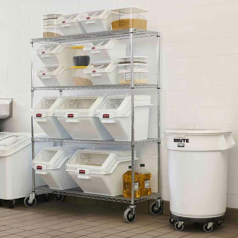 Food Storage Container 8.75X8.80X8.75 IN 8-7.6 QT Clear Square PC Space Saving 6/Each