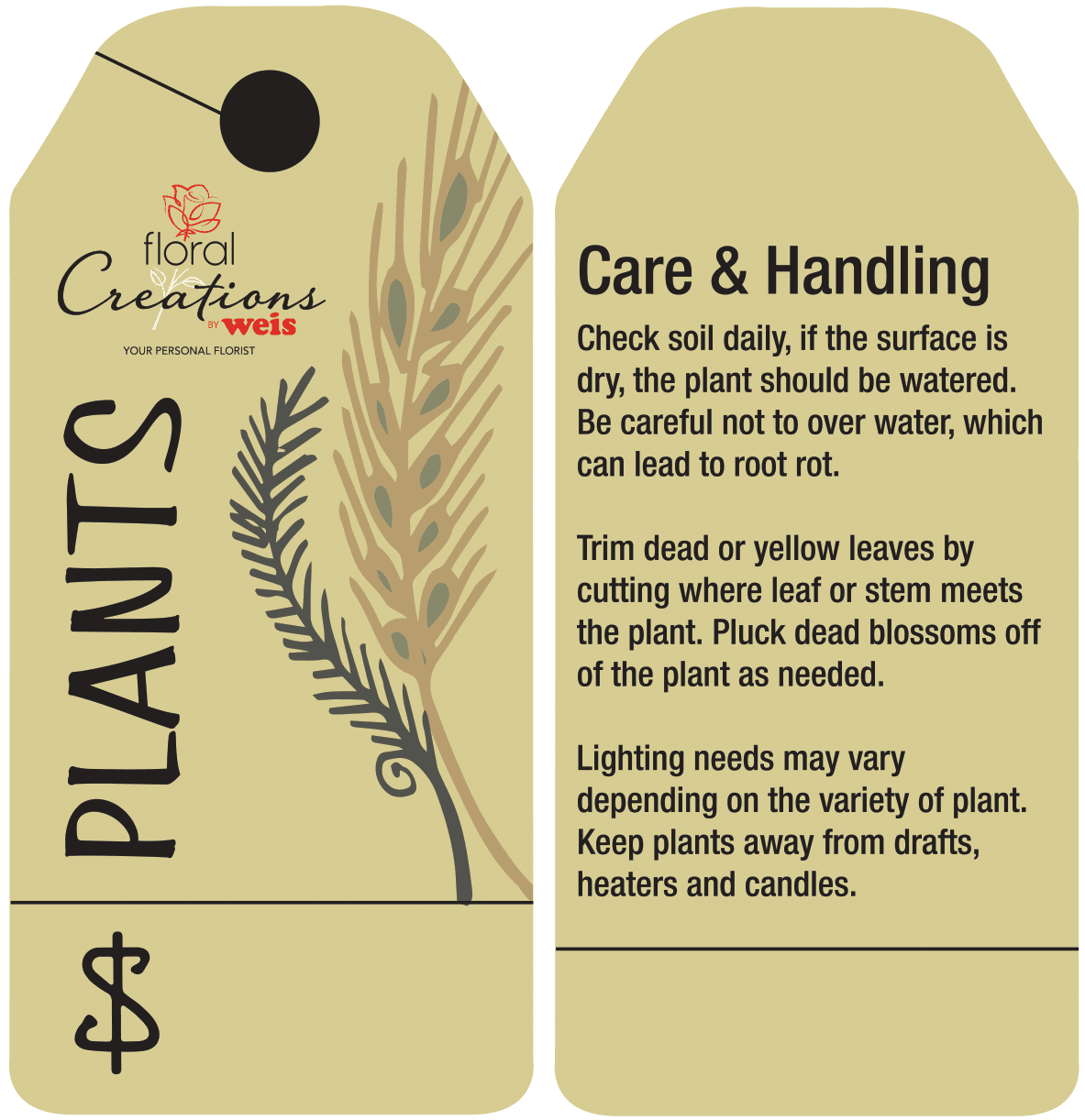 Quality Plants Fresh Label Waterproof 50/Pack