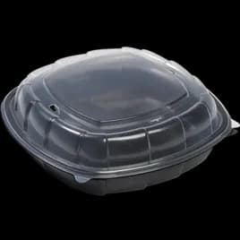Victoria Bay Take-Out Container Hinged 10X10X2.5 IN PP Black Clear Square 148/Case