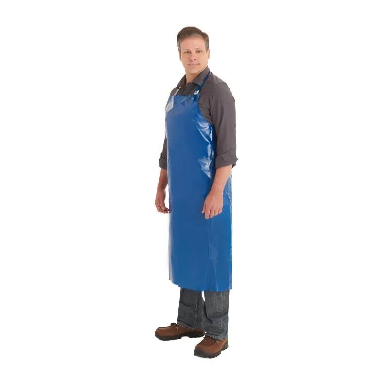AlphaTec® Endurosaf™ Apron 50X35 IN Blue 8MIL Polyurethane Chemical Resistant Adjustable Strap 1/Each