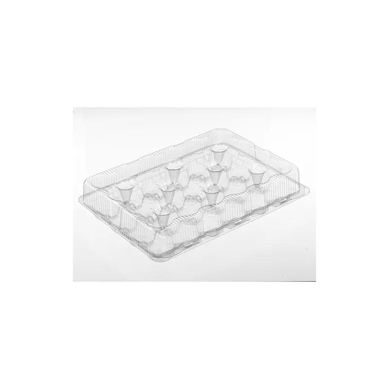 Polar Pak® Cupcake Hinged Container With Dome Lid 4.93X6.66X2.38 IN 24 Compartment PET Clear Rectangle 50/Case