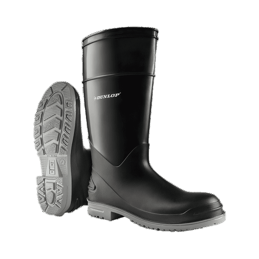 Boot Size 9 16 IN Black Gray Poly Blend Steel Toe 1/Pair