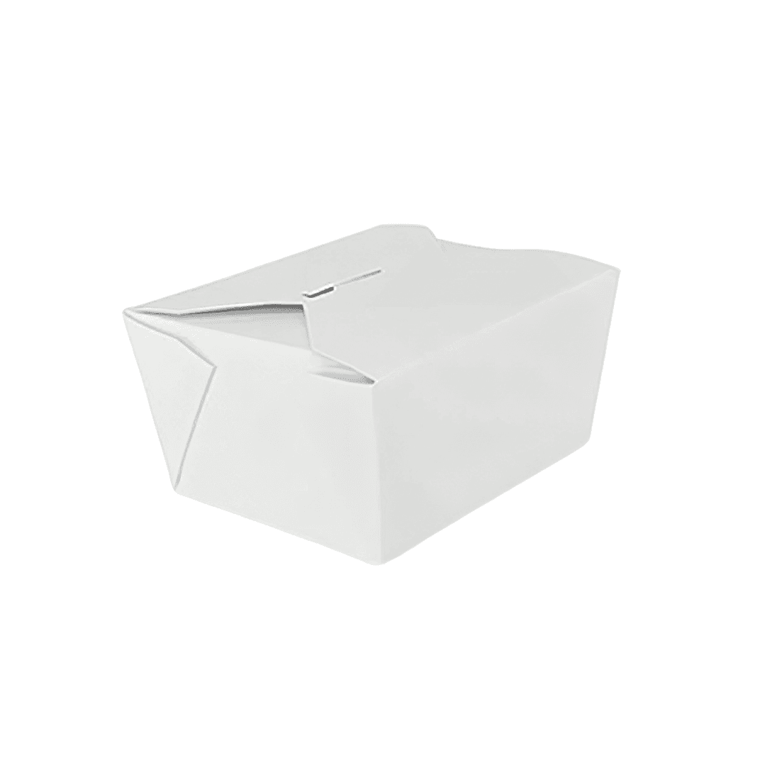 Victoria Bay #1 Take-Out Box Fold-Top 4.3X3.5X2.6 IN Paper White 450/Case