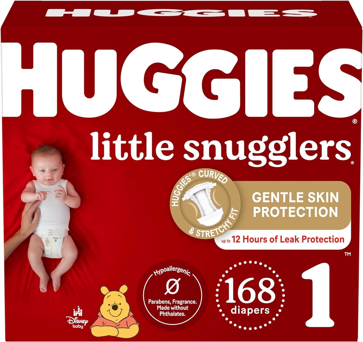 Huggies® Little Snugglers® Baby Diaper #1 168/Carton