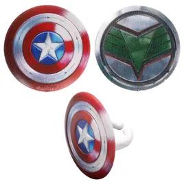 Cake & Cupcake Topper Ring 1.4X1.4X0.75 IN Captain America 144/Bag