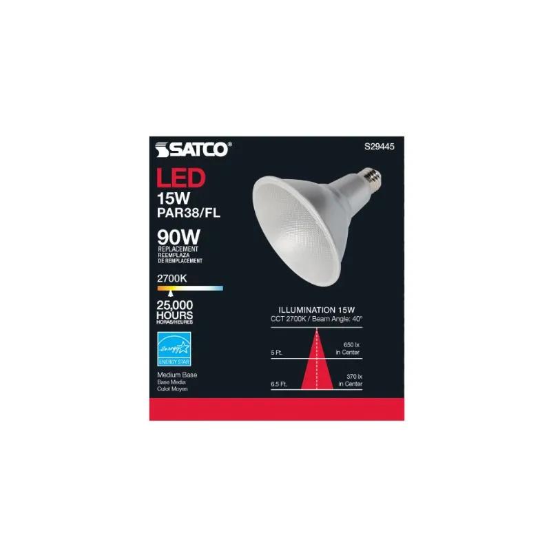 Light Bulb Clear Silver Thermo Plastic (PBT) Glass 15W LED 40 Degree Beam Angle Medium Base 120V 6 Count/Box 2 Box/Case