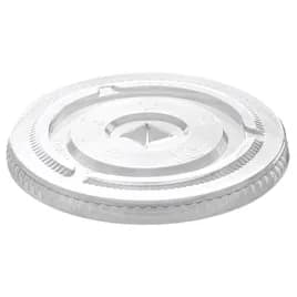 BlueStripe Lid Flat RPET Translucent New For 9-24 OZ Cup Straw Slot 1000/Case