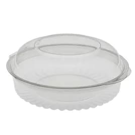 Sho-Bowl Bowl & Lid Combo With Dome Lid 18 OZ PET Clear Round Hinged 150/Case