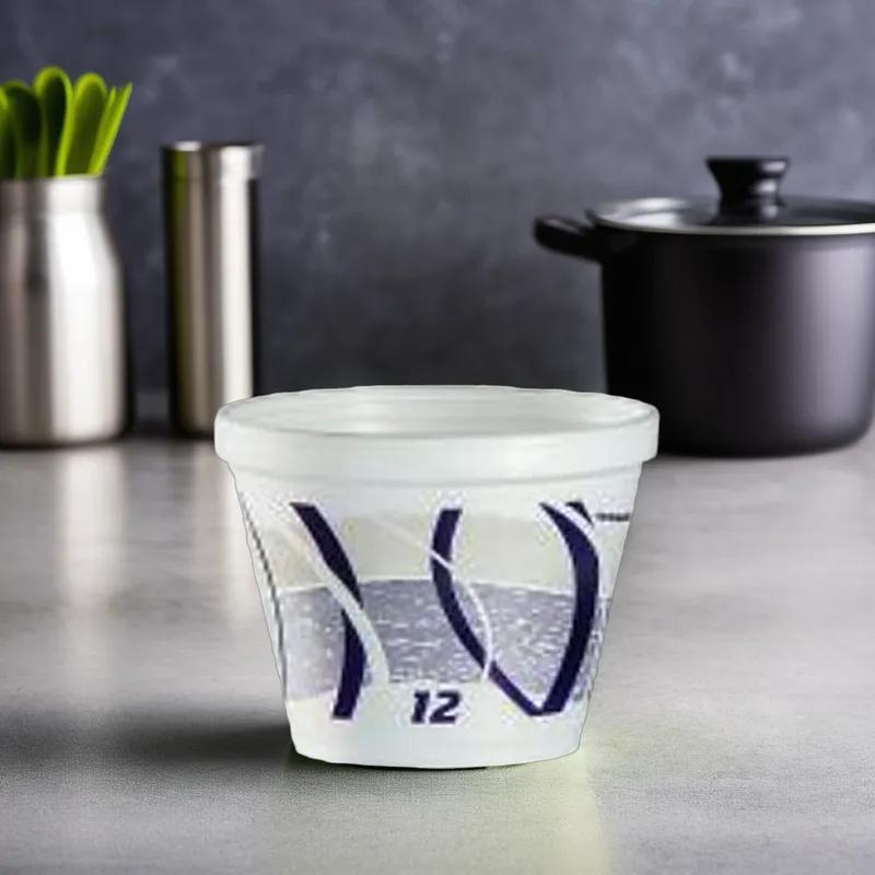 Dart® Food Container Base 12 OZ Polystyrene Foam Purple Gray Impulse Insulated 500/Case