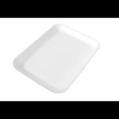 2S Meat Tray 8.25X5.75X0.625 IN Polystyrene Foam White Rectangle 500/Case