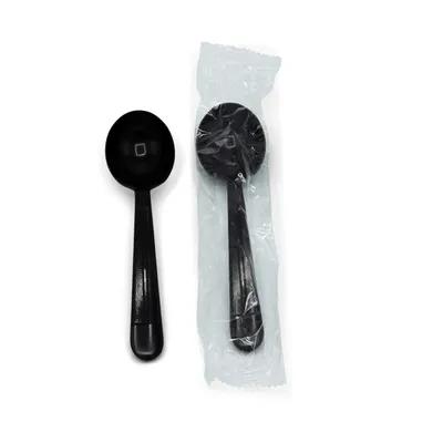 Victoria Bay Soup Spoon PP Black Heavy Duty Individually Wrapped 1000/Case
