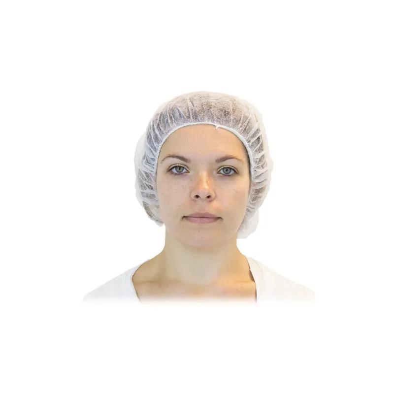 Bouffant Cap 24 IN White PP Latex Free 1000/Case