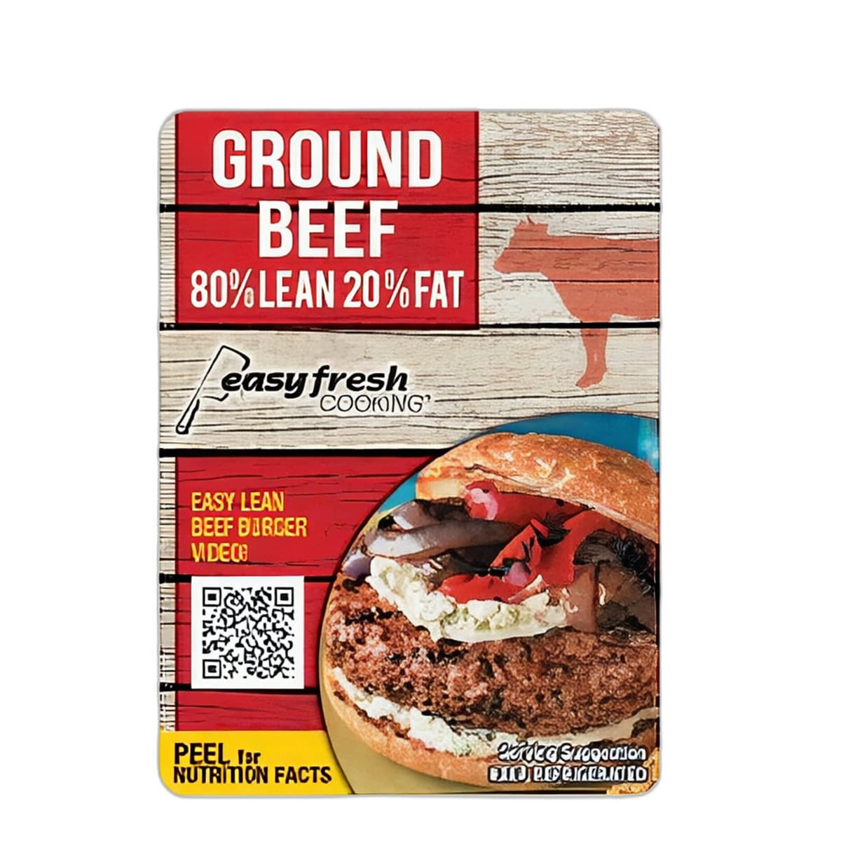 Ground Beef 80/20 Easy Fresh Cooking Label 1000/Roll