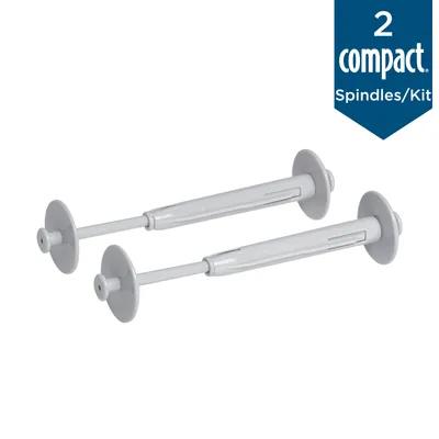 Compact® Toilet Paper Dispenser Adapter Spindle Plastic Gray Coreless Spring Loaded 2 Count/Pack