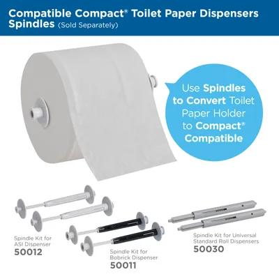 Compact® Toilet Paper Dispenser Adapter Spindle Plastic Gray Coreless Spring Loaded 2 Count/Pack
