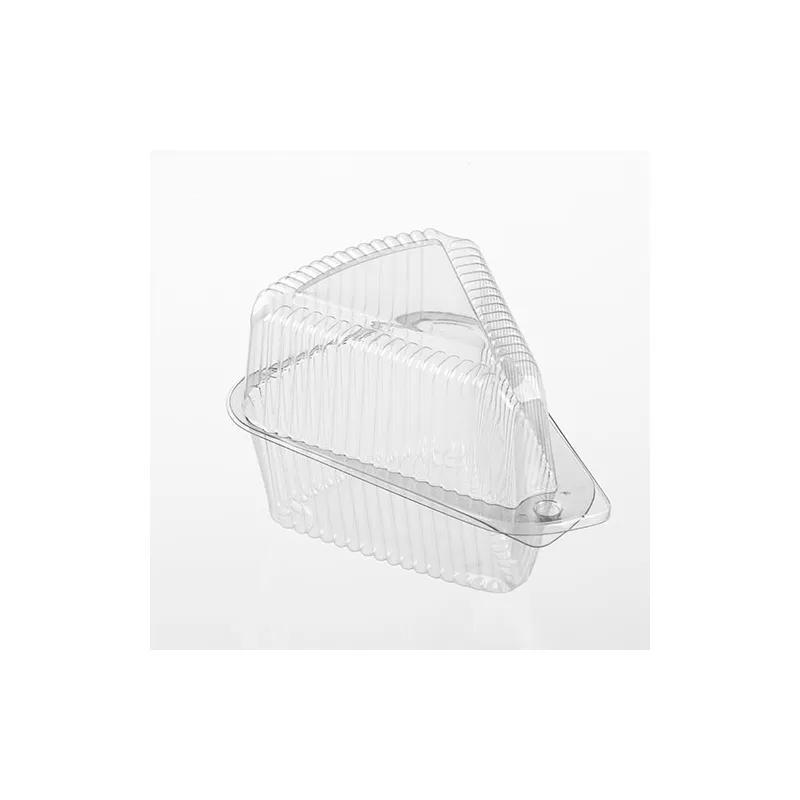 Polar Pak® Pie Slice Hinged Container With Dome Lid PET Clear Triangle Extra Deep 300/Case