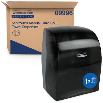 Kimberly-Clark Professional Sanitouch Paper Towel Dispenser Wall Mount Black Hard Roll Manual 1/Each