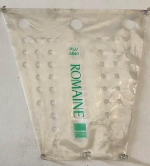 Romaine Lettuce Bag Plastic Extra Heavy With Open Bottom Closure Perforated Vented 1000/Box