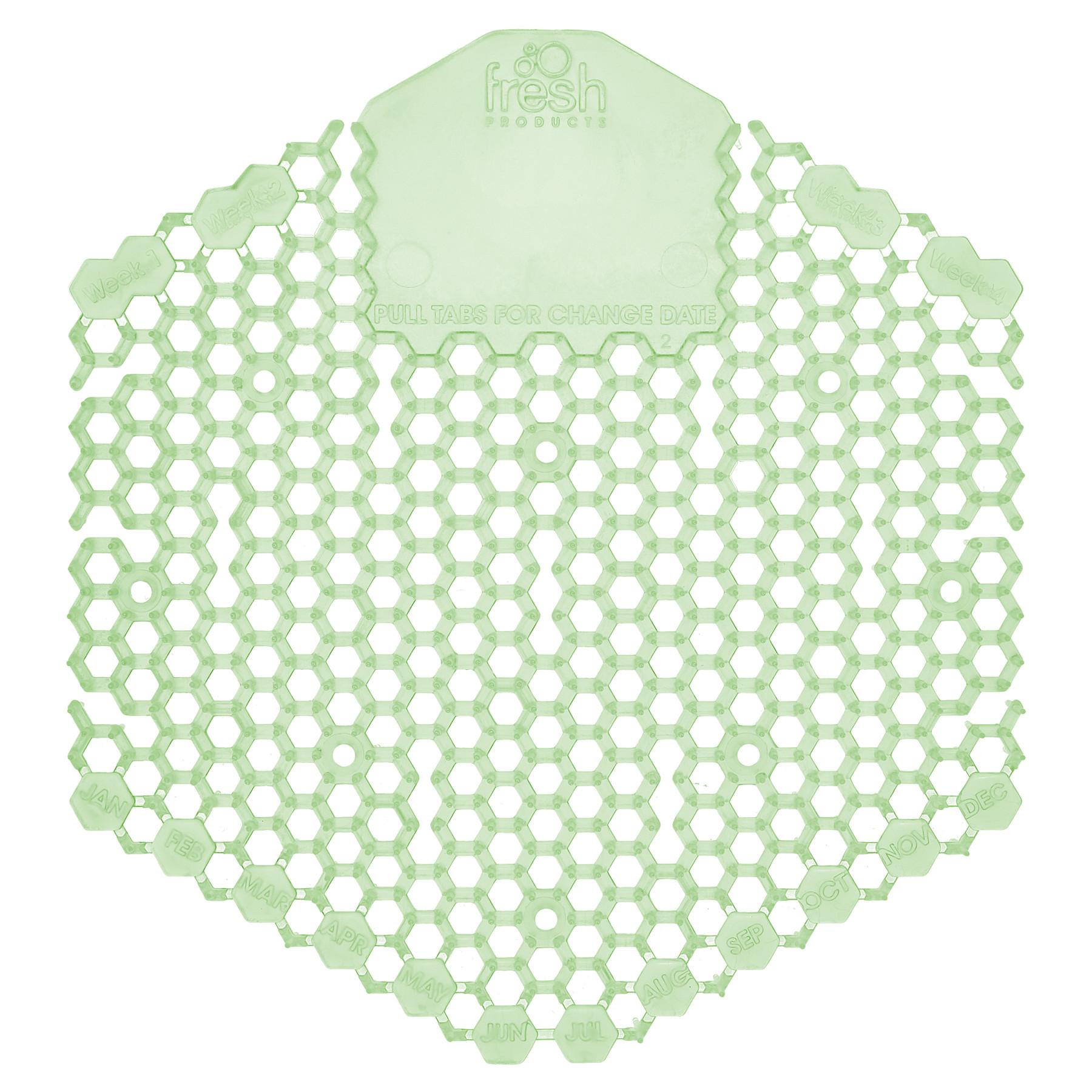 Wave 3D Urinal Screen Herbal Mint Green EVA 7X6.5X0.66 IN 10 Count/Pack 6 Packs/Case 60 Count/Case