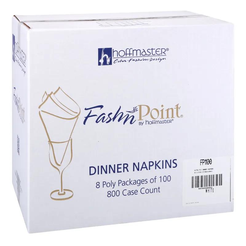 Multi-Purpose Napkins 15.5X15.5 IN White Ultra PLY 1/8 Fold 100 Count/Pack 8 Packs/Case 800 Count/Case
