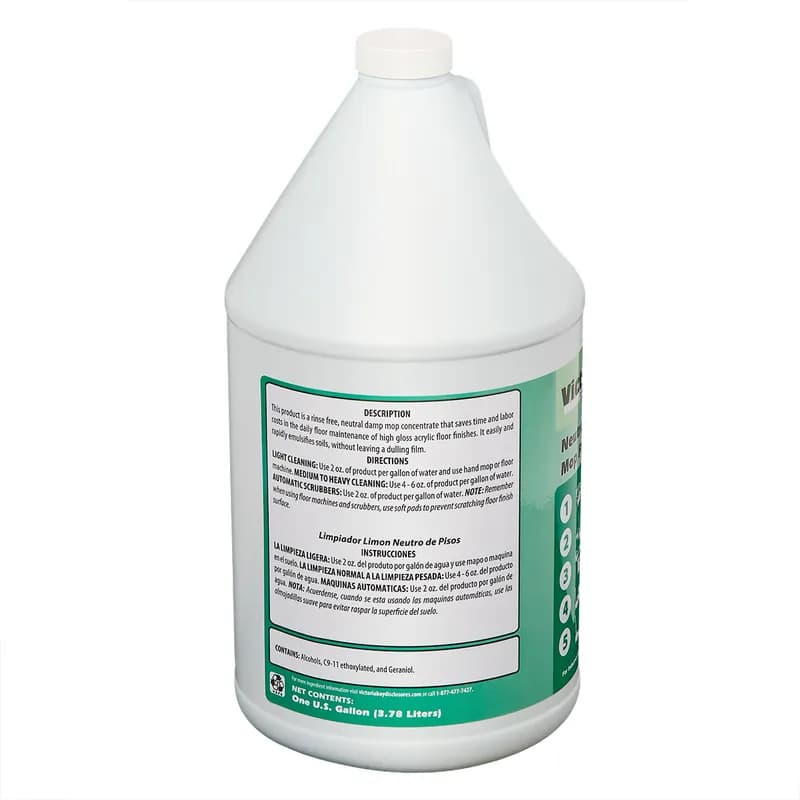 Victoria Bay Neutral Damp Mop Floor Cleaner 1 GAL 4/Case