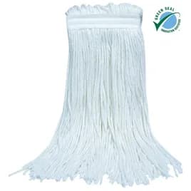 Mop Head #24 17 OZ White Rayon 4PLY Cut End Narrow Headband 1/Each