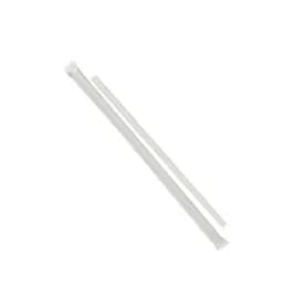 Victoria Bay Jumbo Straw 7.75 IN Plastic Clear Paper Wrapped 500 Count/Pack 24 Packs/Case 12000 Count/Case