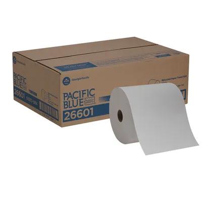 Pacific Blue Basic Roll Paper Towel 7.87IN X800FT 1PLY White Standard Roll EPA Indicator 6 Rolls/Case