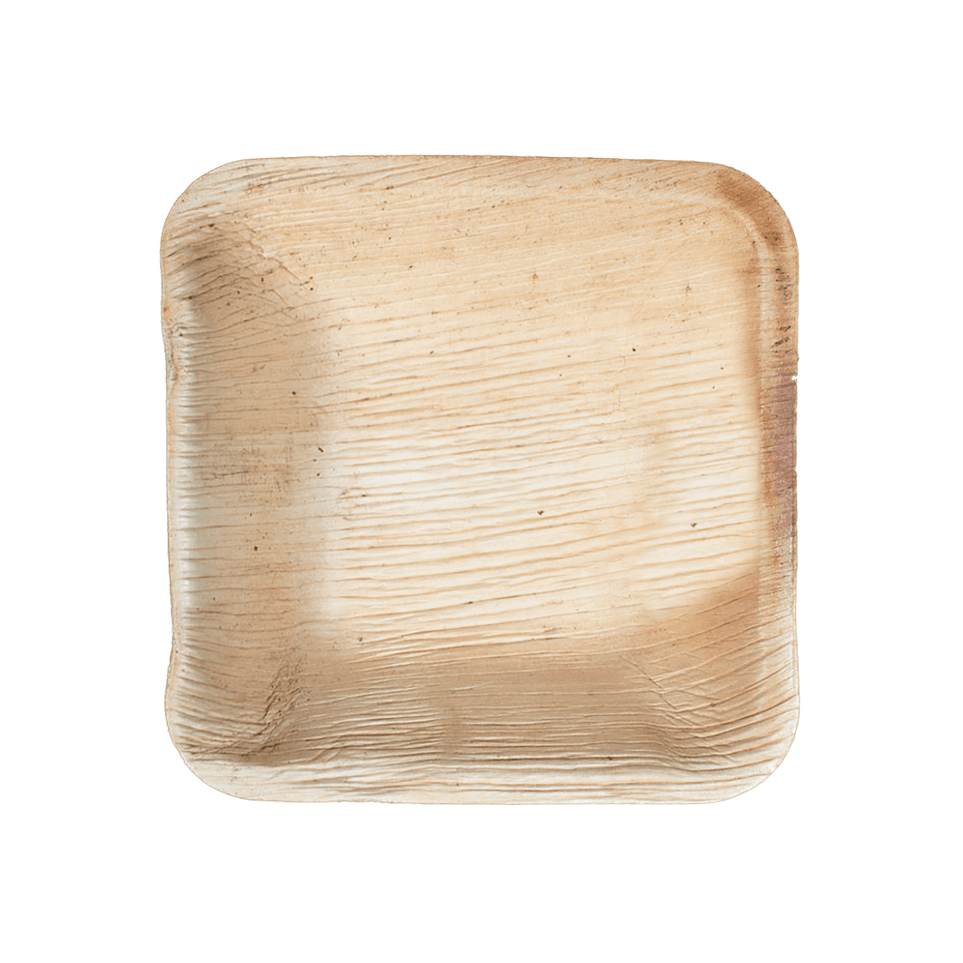 Plate 4X4 IN Palm Leaf Square 400/Case