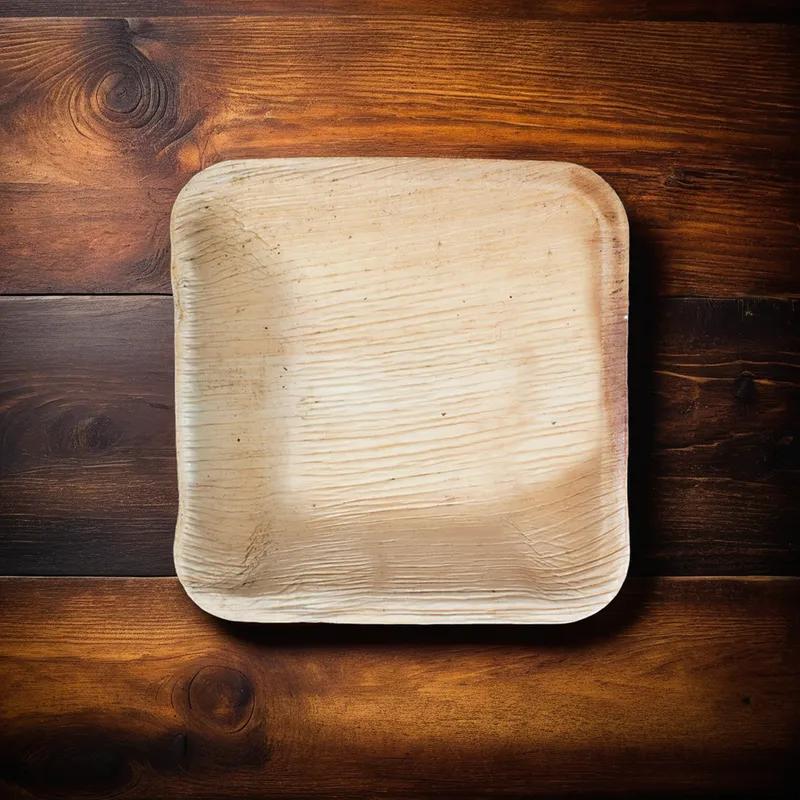 Plate 4X4 IN Palm Leaf Square 400/Case