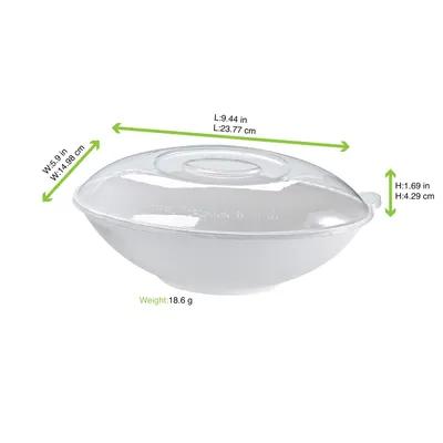 Lid 9.44X5.9X1.69 IN PET Clear For Plate Unhinged Freezer Safe 250 Count/Case