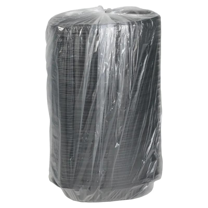 Casserole Take-Out Container Base With Dome Lid 7.875X5.25X2.25 IN MFPP Black Oval Leak Resistant 250/Case