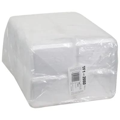 20S Tray 8.7X6.2X0.65 IN Polystyrene Foam White Rectangle 500/Case