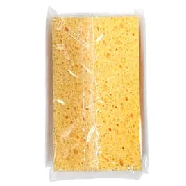 Victoria Bay Scrubbing Sponge 3.3X5.9 IN Light Duty Synthetic Fiber White Yellow 20/Case