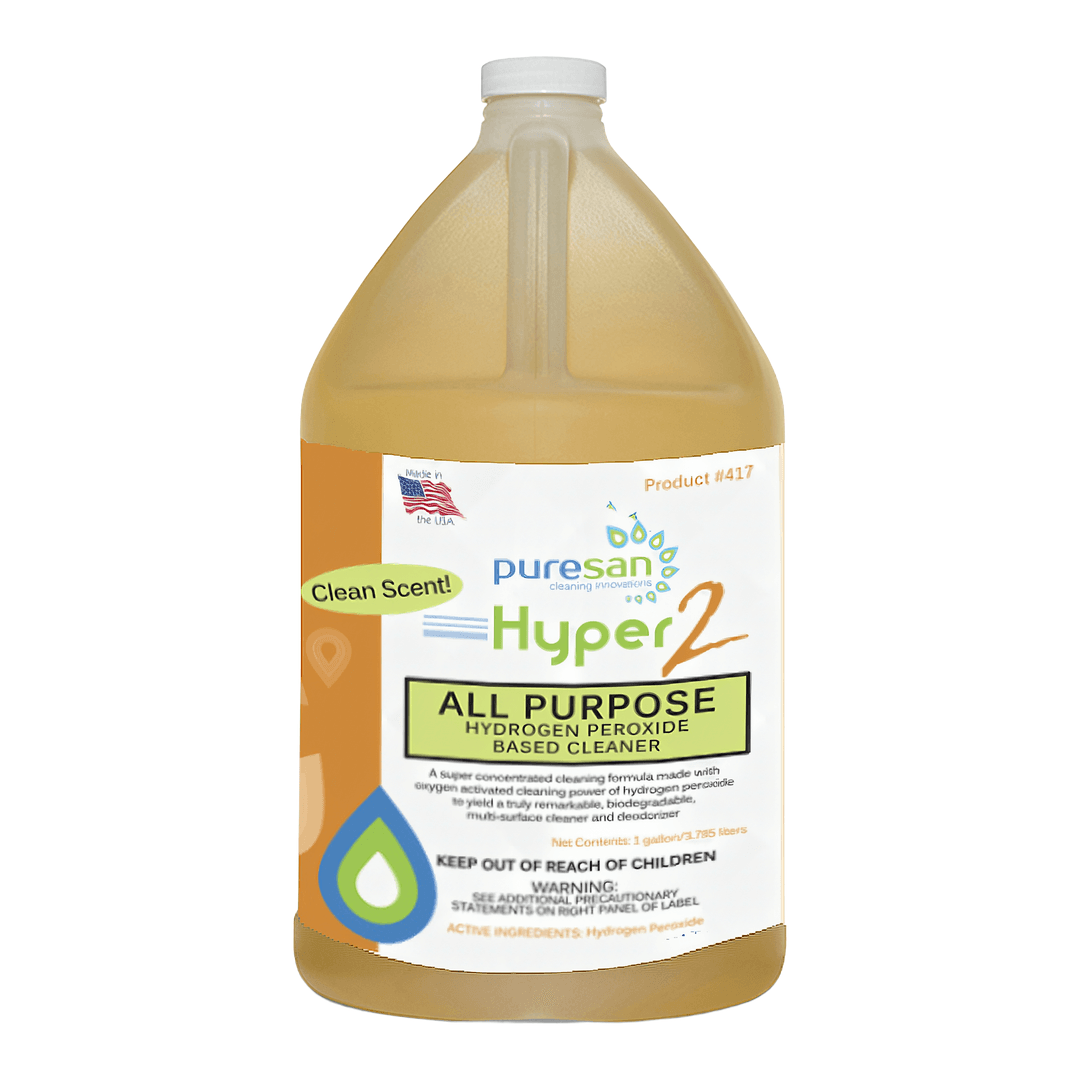 Hyper2 Fresh Scent All Purpose Cleaner 1 GAL Multi Surface Concentrate Peroxide 4/Case