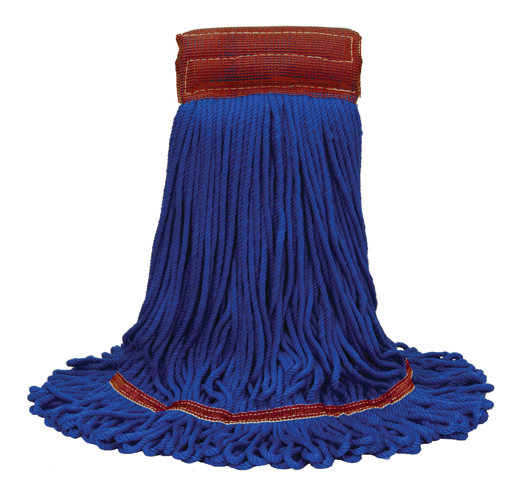 MaxiPlus® Mop Head Large (LG) Blue Microfiber Loop End 5IN Headband 1/Each