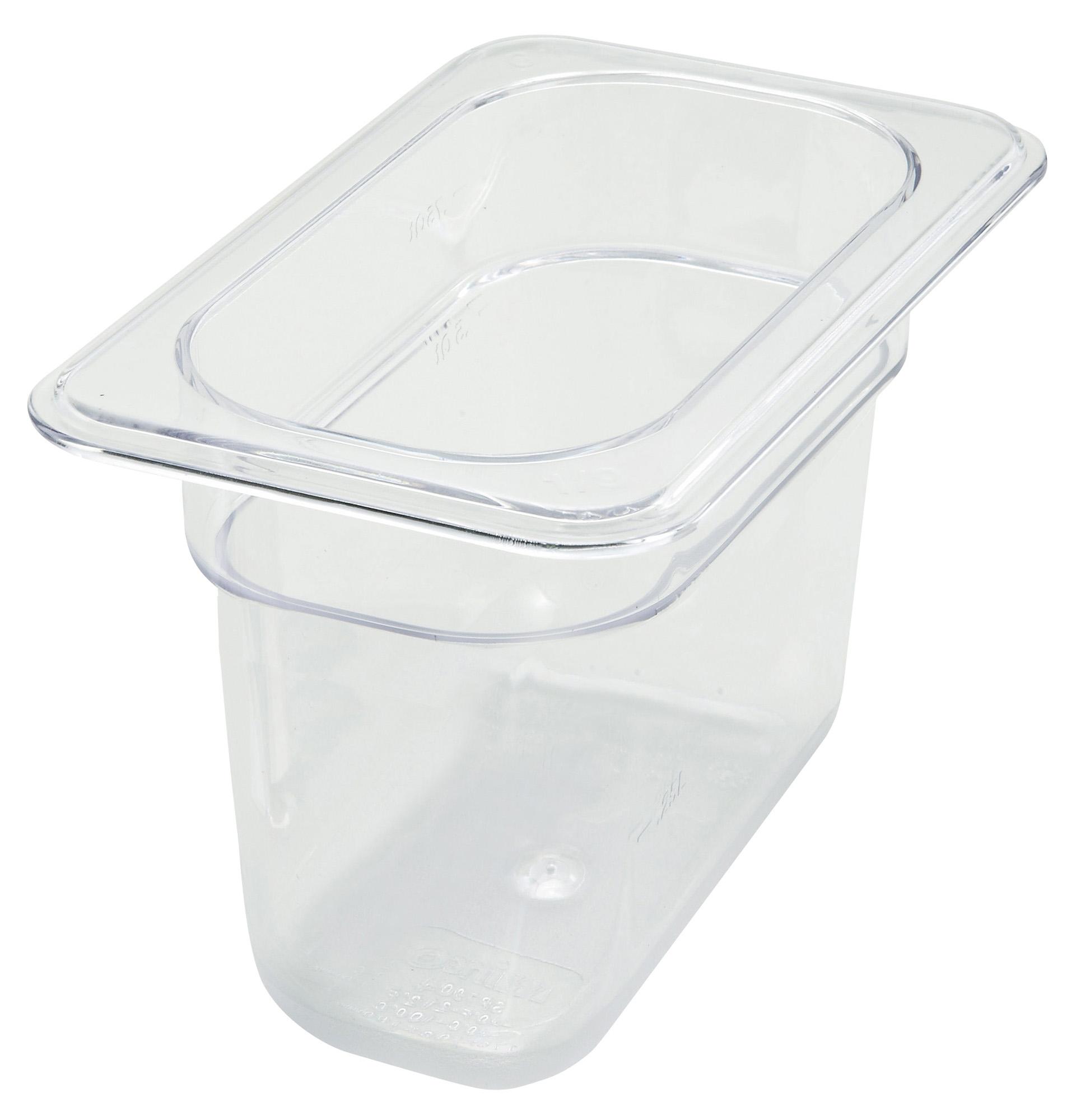 Food Pan 1/9 Size 6.875X6.375X5.8125 IN Rectangle Plastic 1/Each