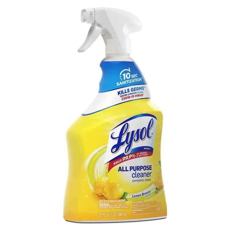 Lysol® Lemon All Purpose Cleaner Disinfectant 32 FLOZ Multi Surface Liquid Quaternary Ammonium 12/Case