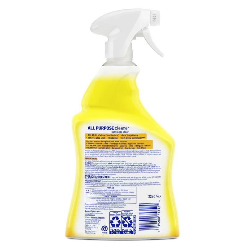 Lysol® Lemon All Purpose Cleaner Disinfectant 32 FLOZ Multi Surface Liquid Quaternary Ammonium 12/Case
